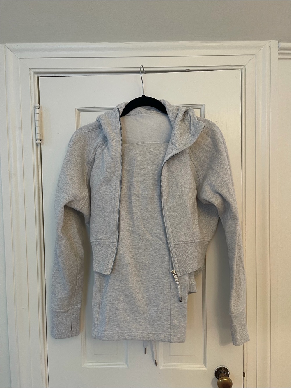 Light Gray Hooded Zip Jacket - Cozy Everyday Layer